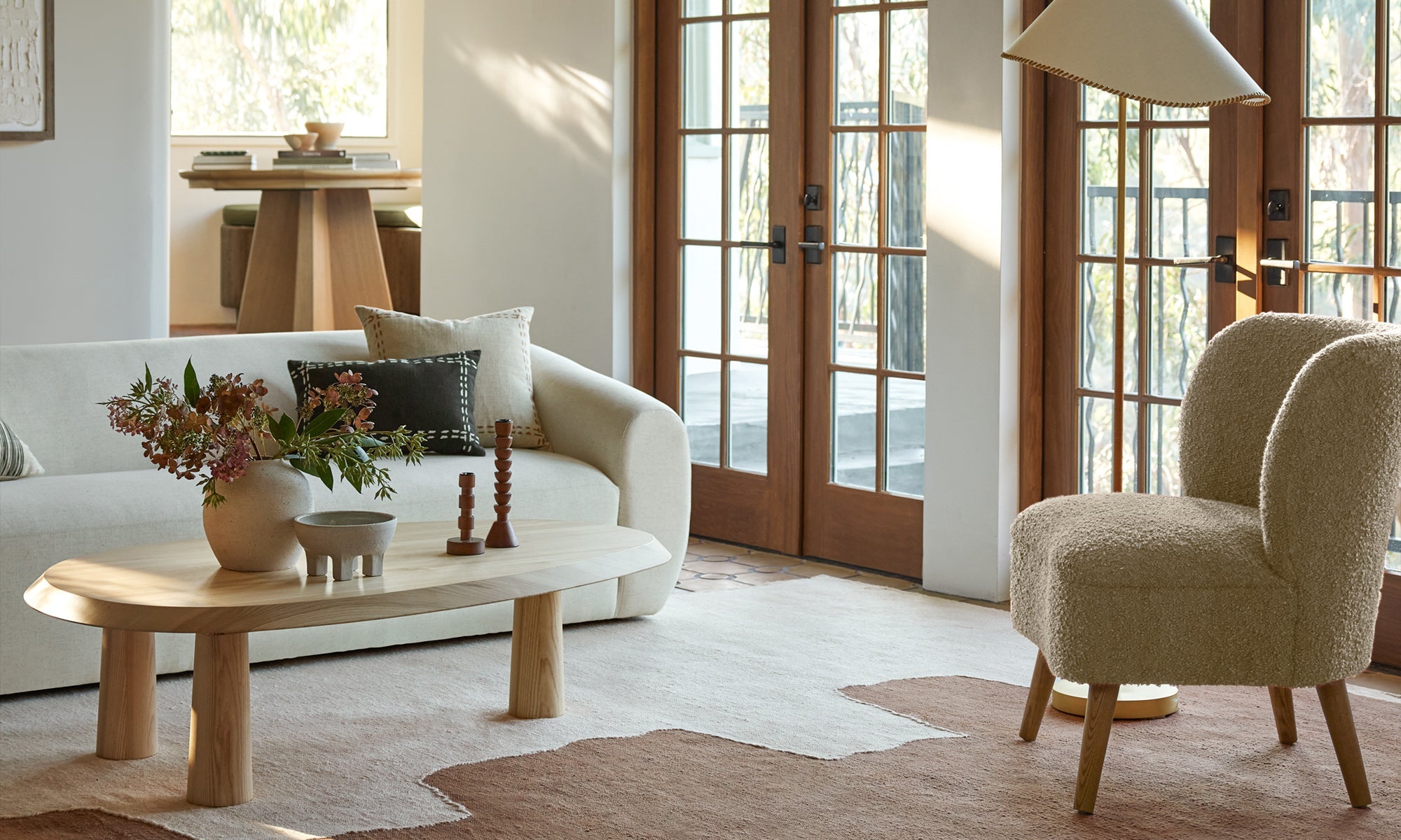Shop a Tonal + Minimalist Living Room Look