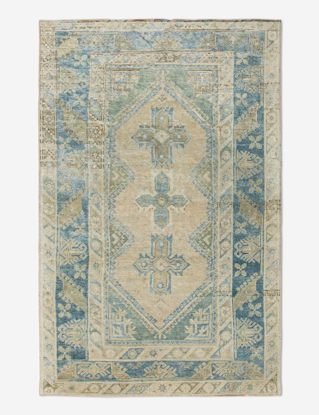 Vintage Turkish Hand-Knotted Wool Rug No. 459, 4'4