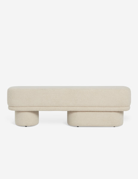 #color::teddy-boucle | Brooks boucle upholstered bench