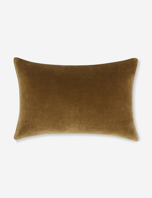 Charlotte Toast Brown Lumbar Velvet Pillow