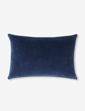 Charlotte True Blue Lumbar Velvet Pillow