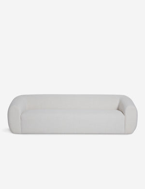 Harlowe softly sculpted modern ivory sofa.