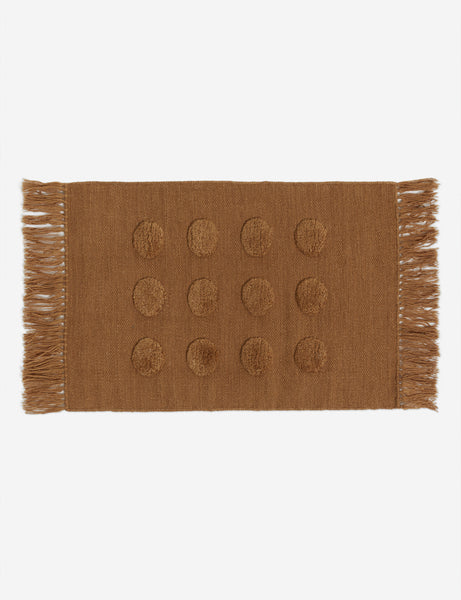 #color::camel #size::2--x-3- | Kohta high-low pile dot design wool small area rug in camel