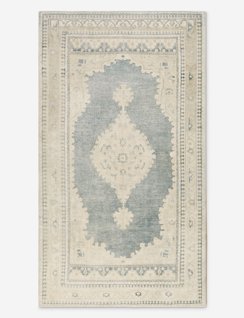Vintage Turkish Hand-Knotted Wool Rug No. 417, 5'4