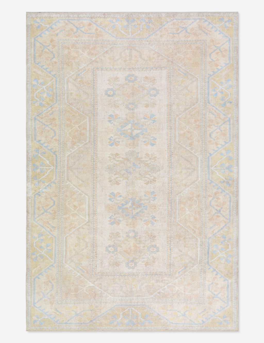 Hand-Knotted Afghani Turkmenistani Wool Rug – 6’5″  x  9’9″ main image 1