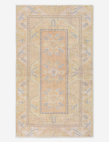 Vintage Turkish Hand-Knotted Wool Rug No. 520, 3' 7" X 6'
