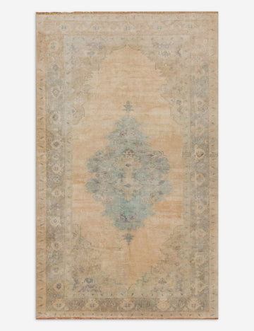 Vintage Turkish Hand-Knotted Wool Rug No. 554, 4'8" x 8'5"