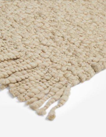 Furin Handwoven Wool Rug Swatch by DISC Interiors, Cream