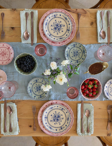 #color::beige #color::pink #color::olive #style::appetizer-plates--set-of-4 #style::12-piece-set-with-cereal-bowl
