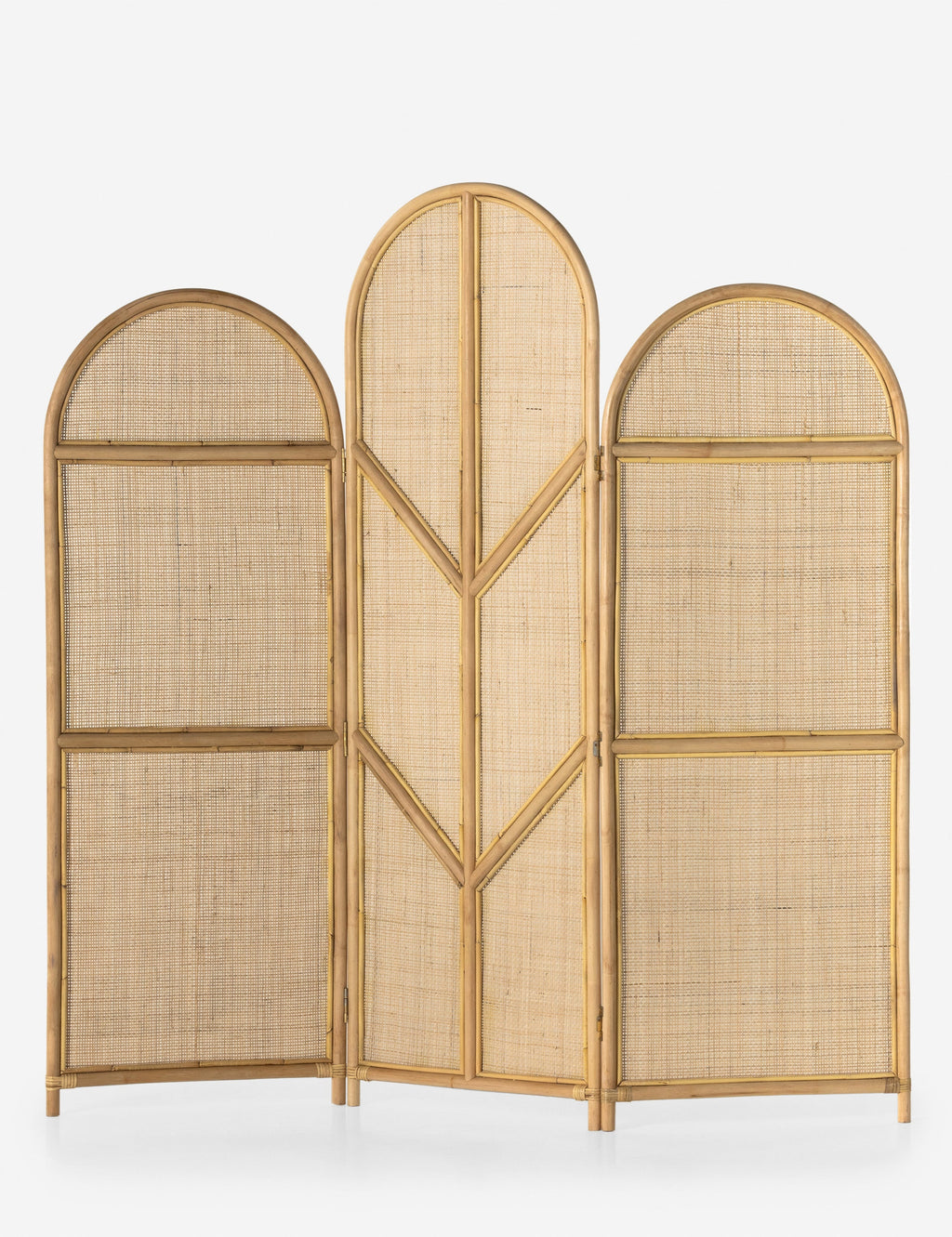 Tapia Rattan + Light Wood Room Divider Screen