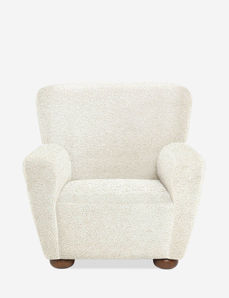 #color::boucle-cream | Avery Boucle Cream accent chair with a winged back and plush seat