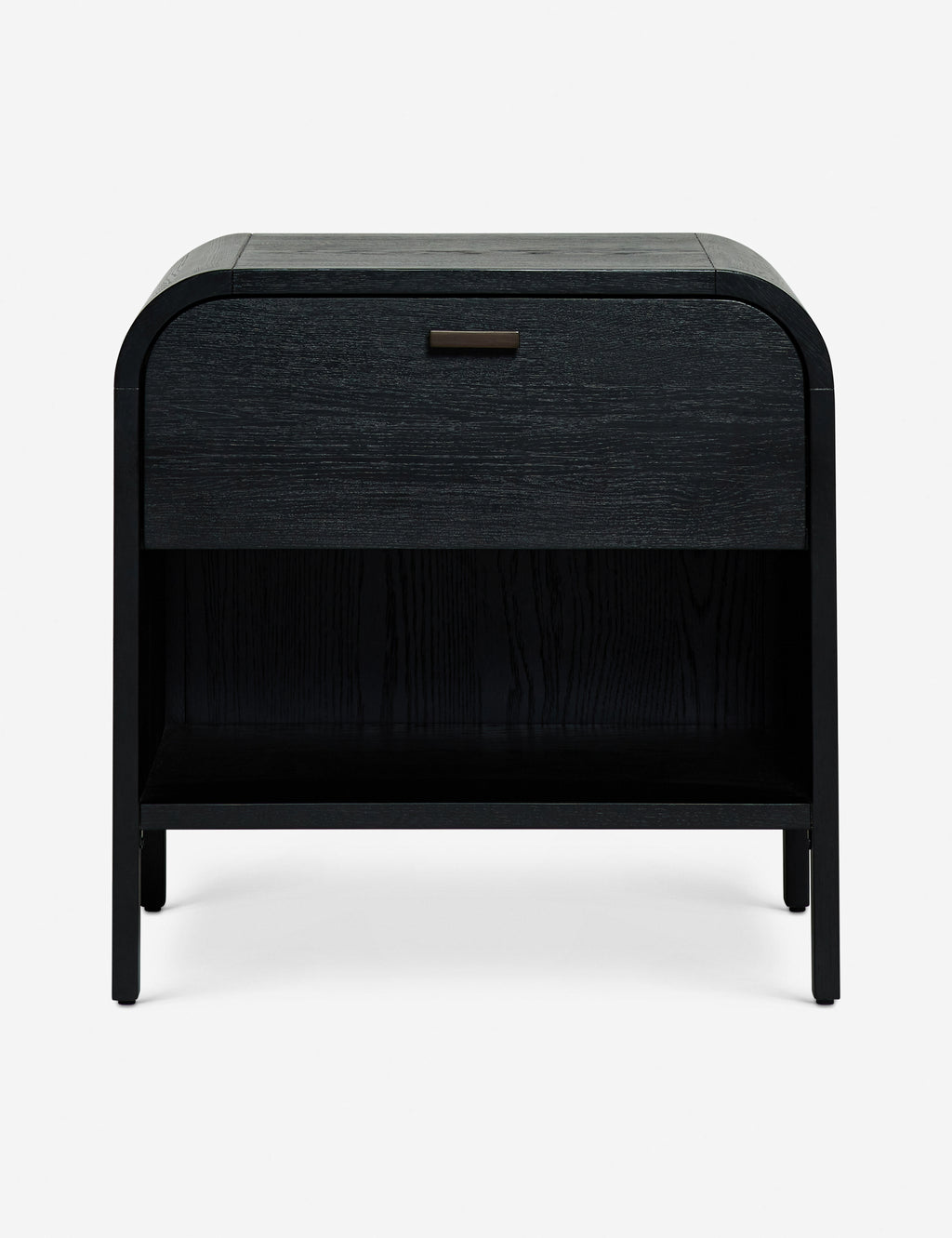 Brooke Curved Oak Wood Nightstand Brooke Curved Oak Wood Nightstand