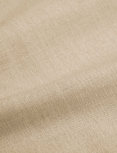 #color::natural-linen #size::twin #size::full #size::queen #size::king #size::cal-king | The Natural Linen fabric on the Deva platform bed