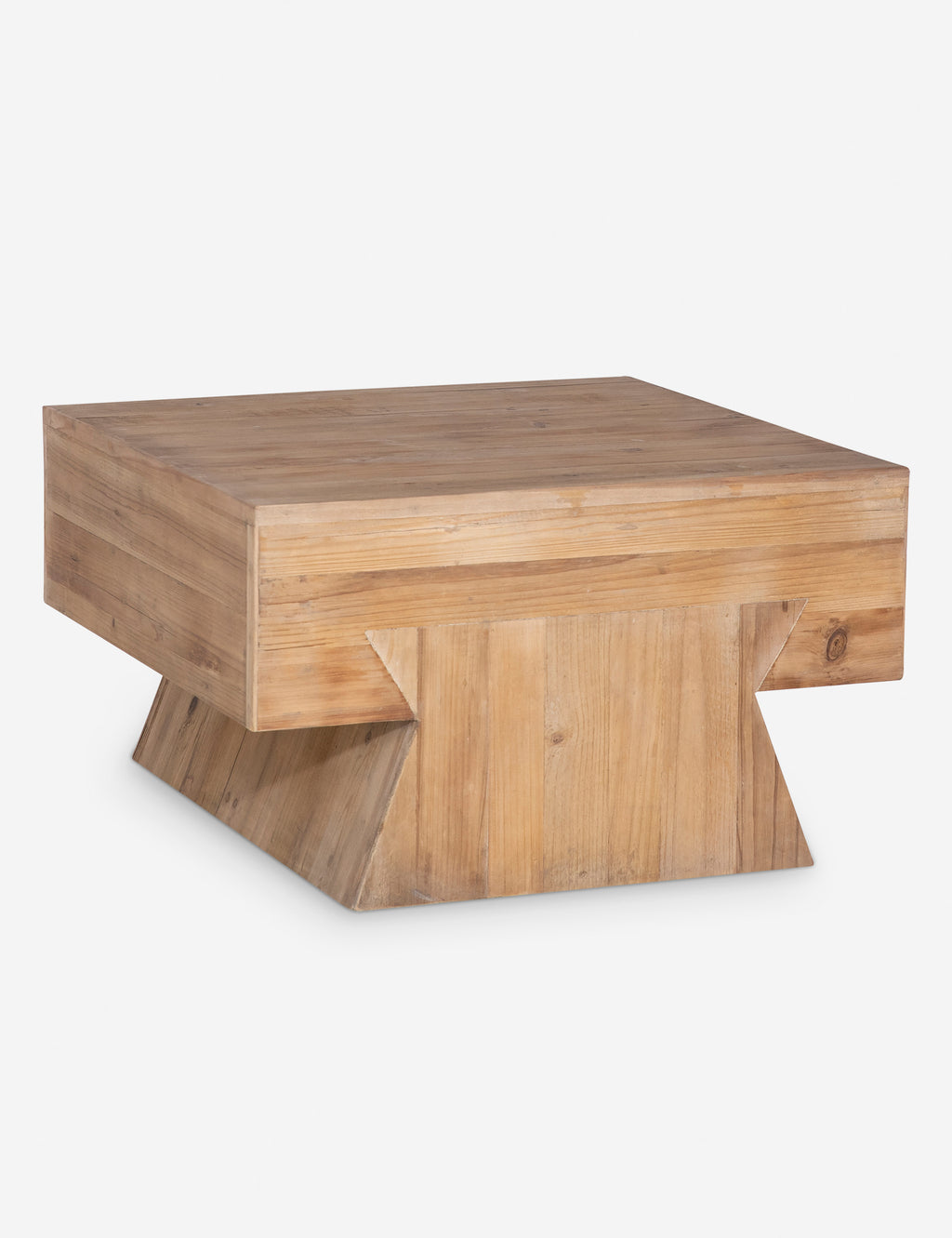 Naveed White Pine Wood Sculptural Coffee Table