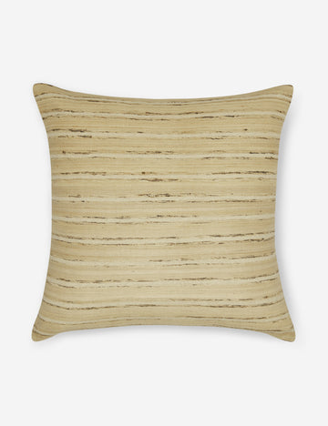 #size::square | Leni earth-toned square silk pillow with stripes
