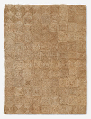 Havenhurst handwoven jute Rug with a large-scale spiral pattern by Jake Arnold