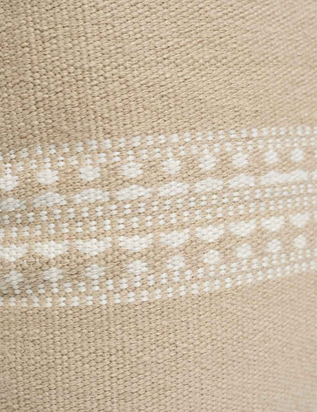 #color::khaki #style::square | White traditional design on the Marchesa khaki indoor and outdoor pillow
