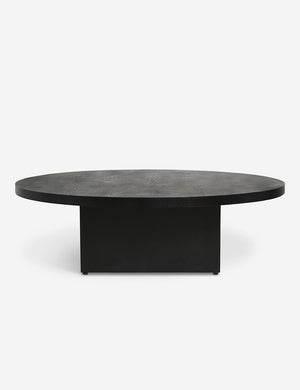 Side of the Pentwater black wooden Round Coffee Table