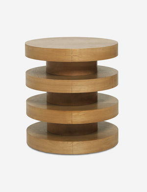 Pentwater Four-Tiered Natural Round Side Table by Sarah Sherman Samuel