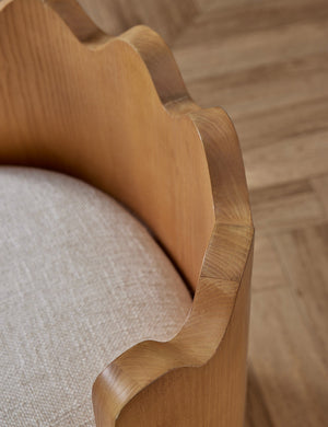 Close up of the ripple pattern on the top of the Ripple Accent Chair