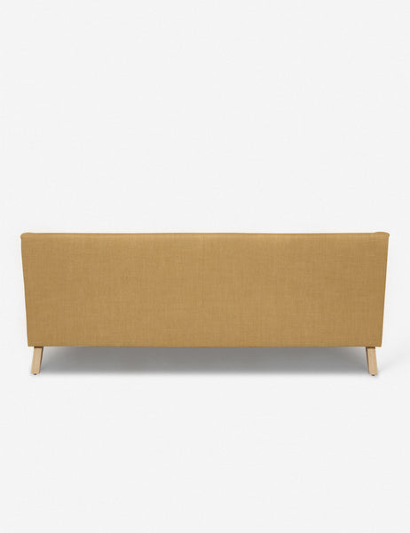 #size::72-W #size:84-W #color::camel-linen #size::96-W | Back of the Rivington Camel Orange Linen sofa