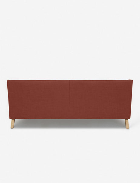 #size::72-W #size:84-W #color::terracotta-linen #size::96-W | Back of the Rivington Terracotta Linen sofa