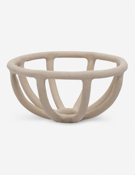 #color::sand | Prong cream stoneware ceramic centerpiece bowl by SIN