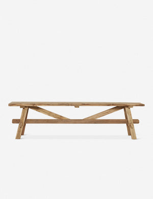 Arlene craftsman-style antiqued teak wood bench