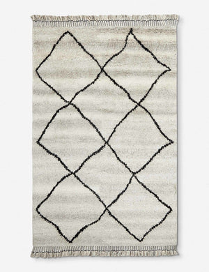 The five by eight inch size of the aya moroccan shag rug