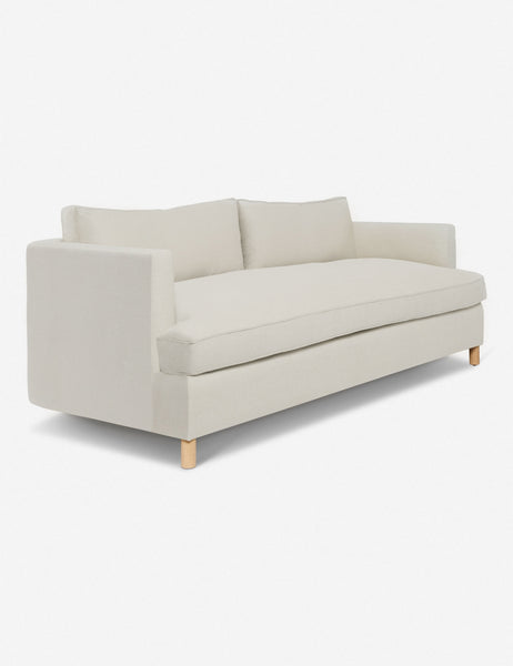 #size::72-W #size:84-W #color::natural #size::96-W | Angled view of the Natural Belmont Sofa