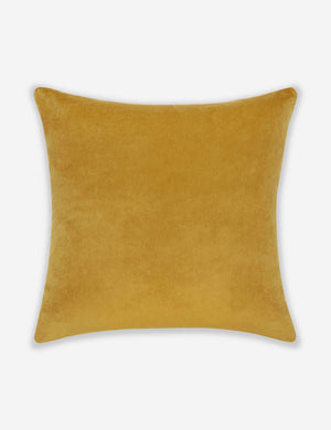 Charlotte Mustard Yellow Square Velvet Pillow