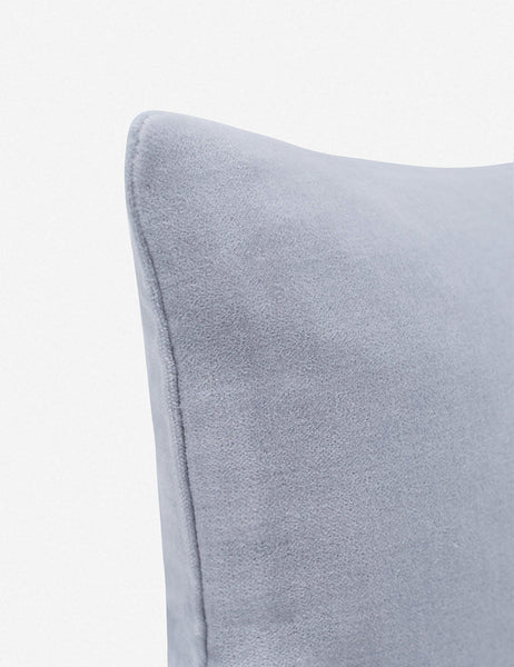 #color::ice-blue #size::20--x-20- #style::square | Corner of Charlotte Ice Blue Square Velvet Pillow