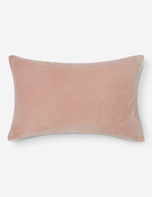 Charlotte Rosewater Pink Lumbar Velvet Pillow
