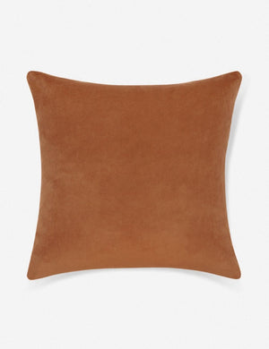 Charlotte Burnt Orange Square Velvet Pillow