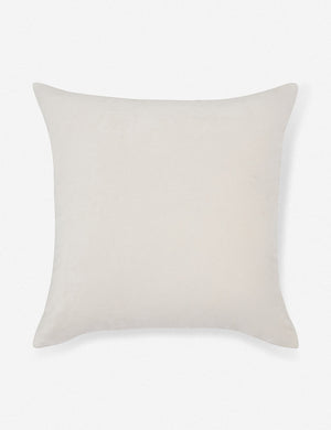Charlotte Oyster White Square Velvet Pillow
