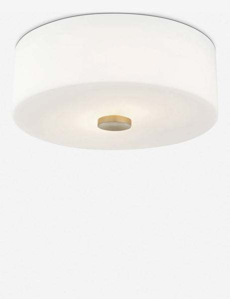 | Cher frosted glass mount light with golden accents