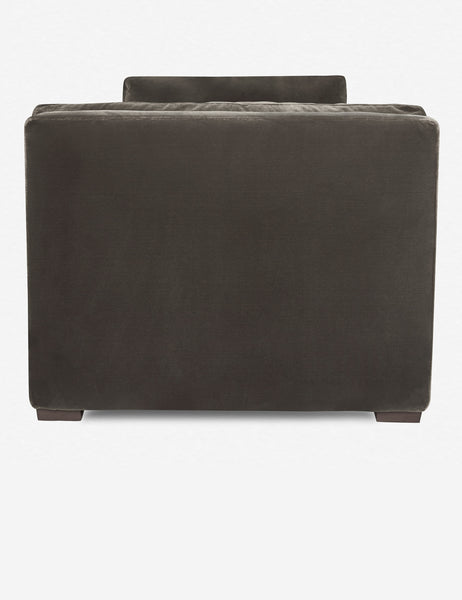 #color::mink | Side of the Elvie mink gray velvet chaise