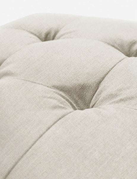 #color::natural | Button tufting on the cushion of the Natural Linen Grasmere Ottoman