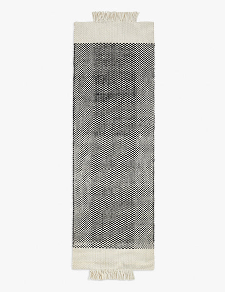 #color::black #size::2-6--x-8- | Joelle black rug in its runner size