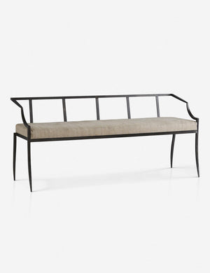 Angled view of the Lexi bench