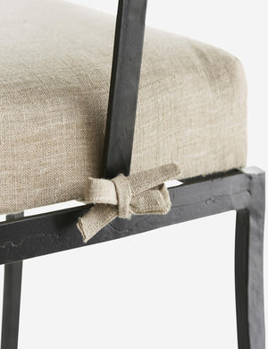 The cushion ribbon tie on the Lexi bench
