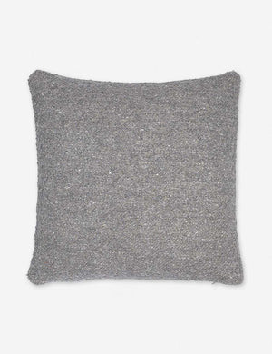 Manon linen slate gray square boucle pillow