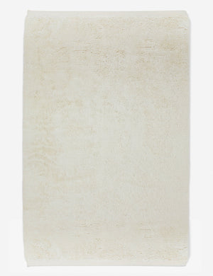 Noa ivory hand-knotted wool plush moroccan shag rug