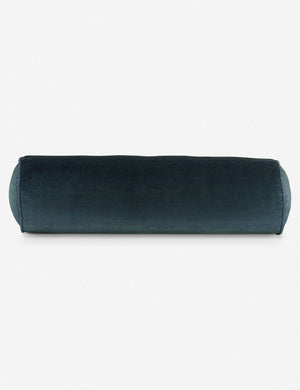 Sabine navy velvet cylindrical bolster pillow