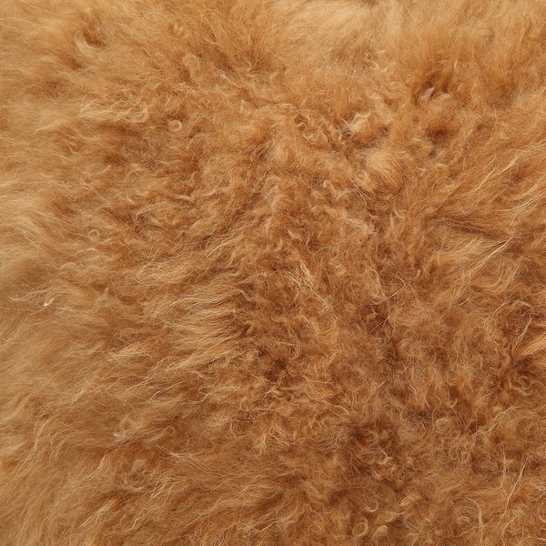#color::golden-brown | Close-up of the super soft cashmere fabric on the Madison golden brown Pillow