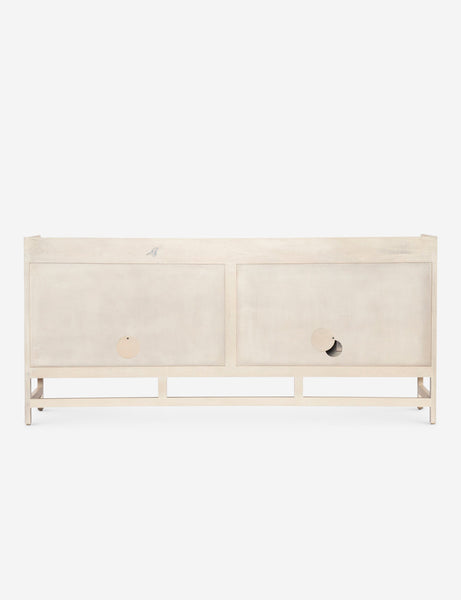 #color::natural | Rear view of the Philene natural mango wood sideboard with cane doors