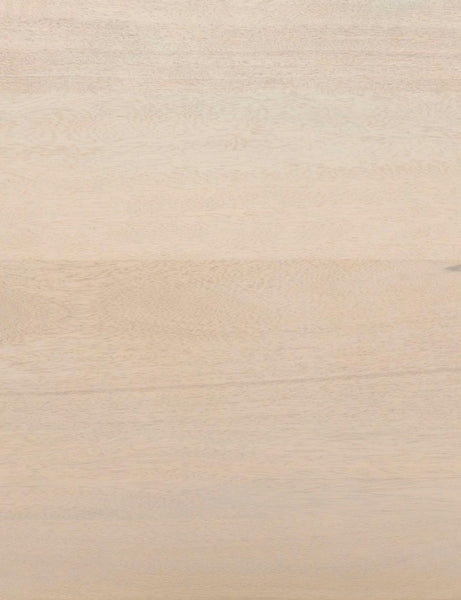 #color::natural | Detailed view of the natural mango wood on the Philene sideboard with cane doors