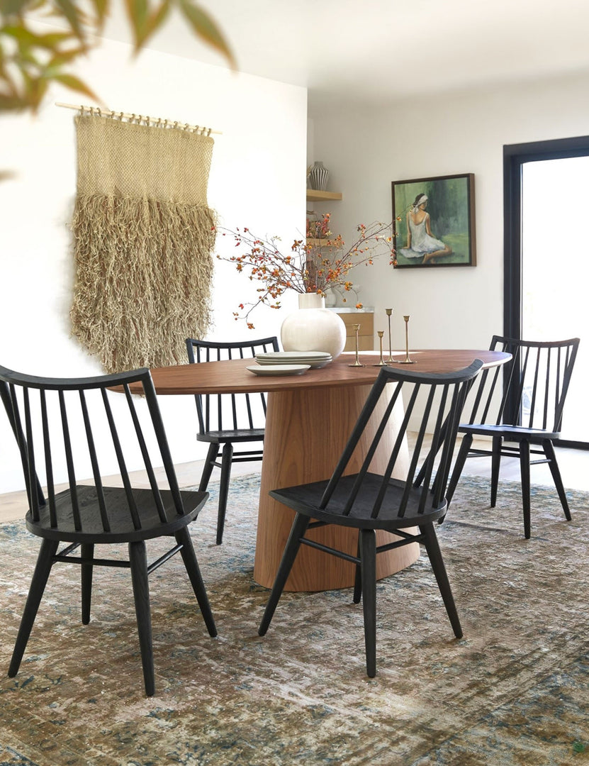 Beth Oval Dining Table, Brown