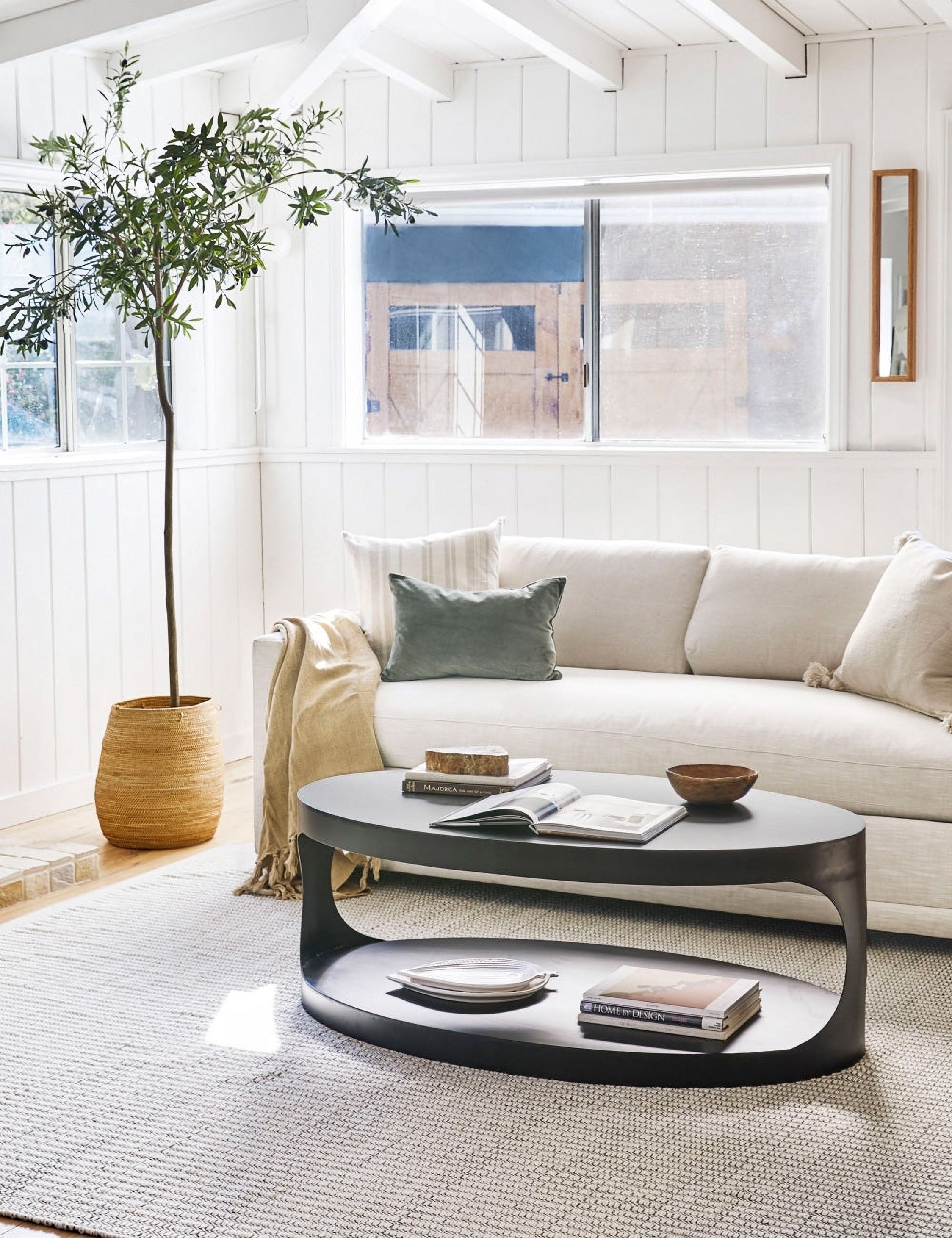 Leigha Oval Open Shelf Coffee Table