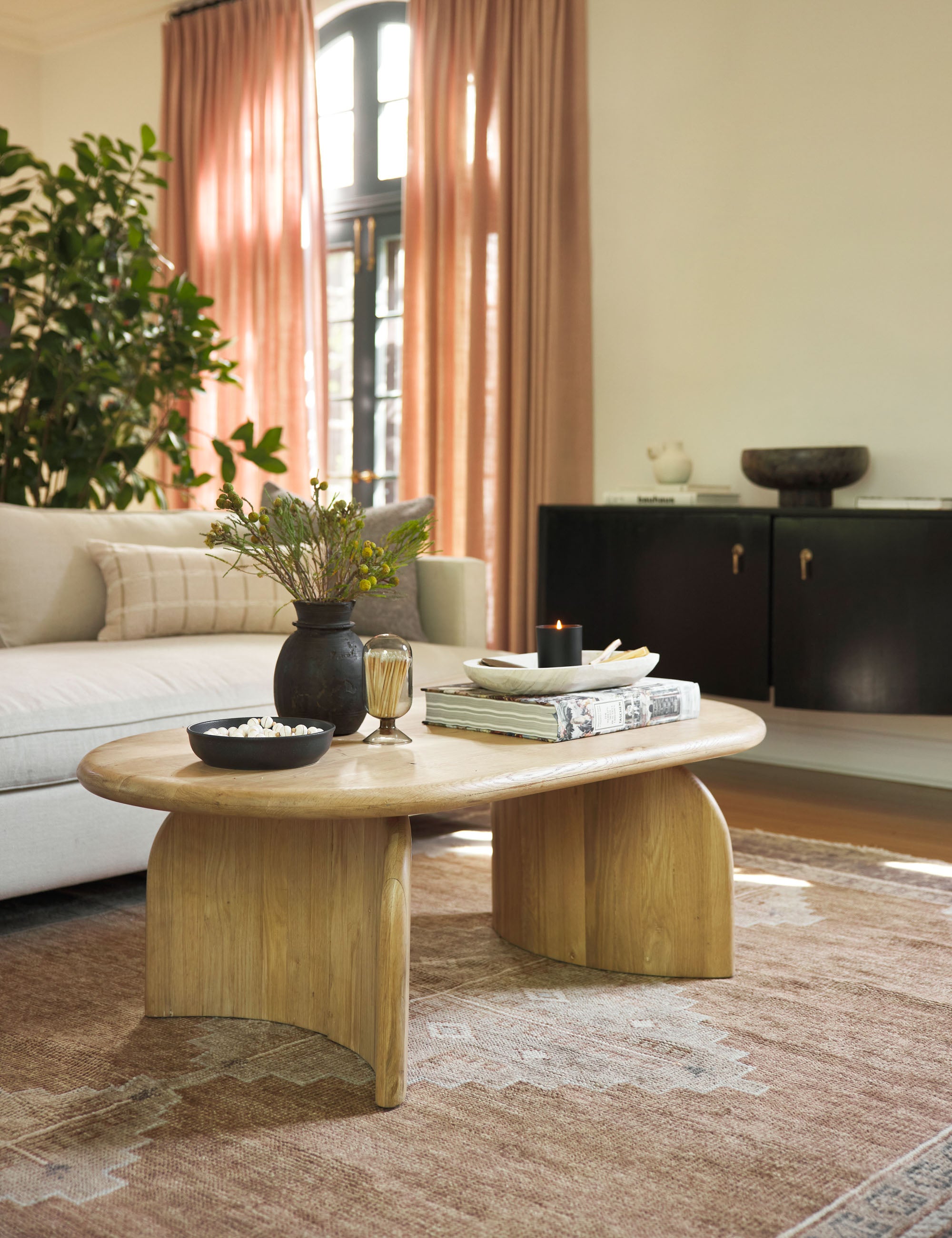 Ada Oval Oak Coffee Table